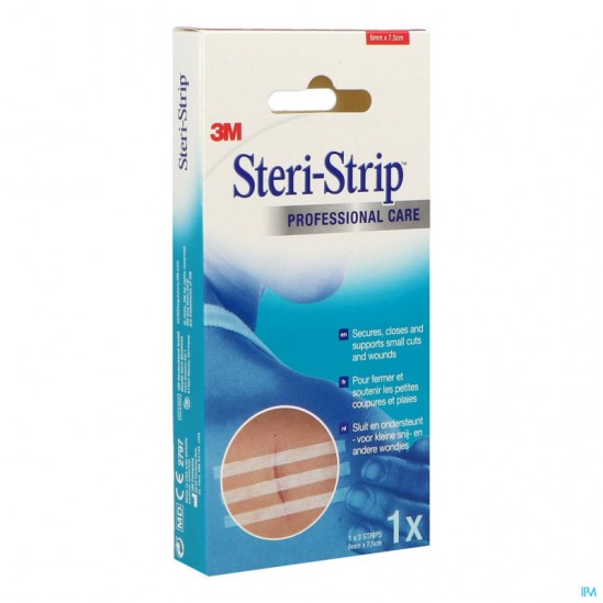 3M Steri-Strip sutures cutanées renforcées 6mm x 75mm boîte de 3 3M Steri-Strip sutures cutanées renforcées 6mm x 75mm boîte de 3