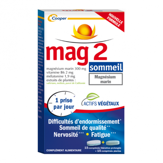 Mag 2 Sommeil 30 comprimés Mag 2 Sommeil 30 comprimés
