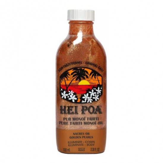 Hei Poa Pur Monoï Tahiti aux Nacres Or 100ml Hei Poa Pur Monoï Tahiti aux Nacres Or 100ml