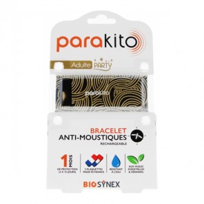 Parakito Adulte Party bracelet anti-moustiques rechargeable Noeuds