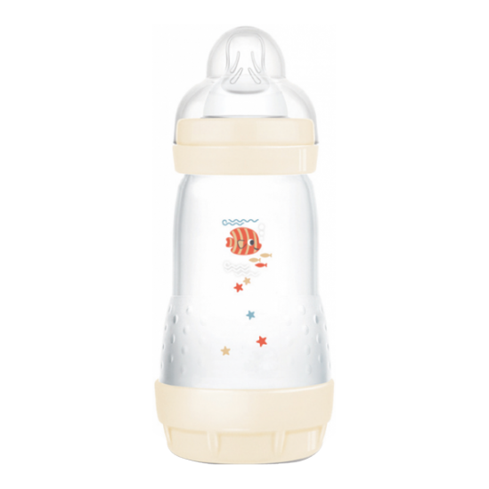 MAM Easy Start Biberons anti-colique coton débit 2 - 260ml+ Tétine plate