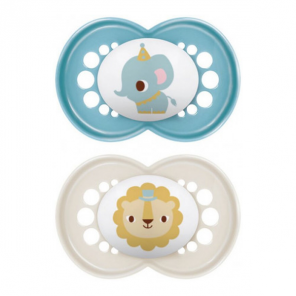 MAM Original Sucettes orthodontiques 18+ mois motifs animaux  lot de 2