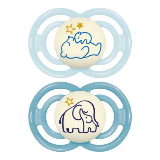 MAM Perfect Nuit 2 sucettes + 6 mois, mouton et girafe MAM Perfect Nuit 2 sucettes + 6 mois, mouton et girafe