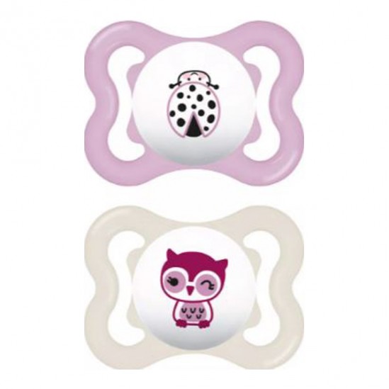 MAM Perfect Nuit 2 sucettes + 6 mois, mouton et girafe MAM Perfect Nuit 2 sucettes + 6 mois, mouton et girafe