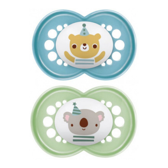 MAM Original Sucettes silicone +6 mois motifs animaux lot de 2 MAM Original Sucettes silicone +6 mois motifs animaux lot de 2