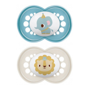 MAM Original Sucettes silicone +6 mois motifs animaux lot de 2