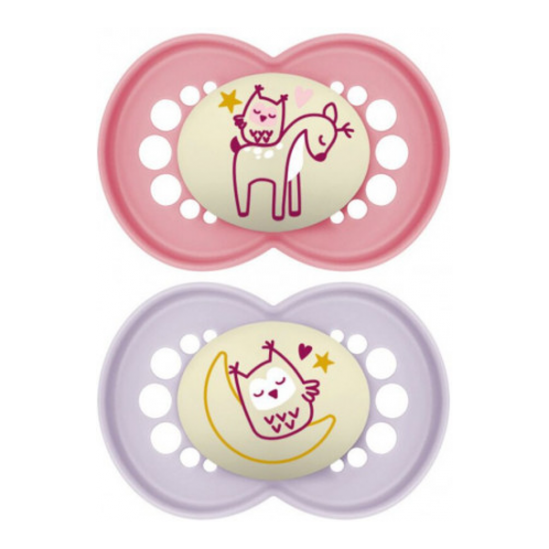MAM Original nuit 2 sucettes silicone +18 mois MAM Original nuit 2 sucettes silicone +18 mois