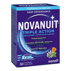 Novanuit Triple Action endormissement 30 comprimés