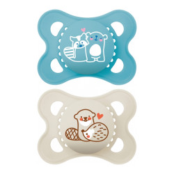 MAM Original Sucettes orthodontiques 2 - 6 mois Planet Love lot de 2